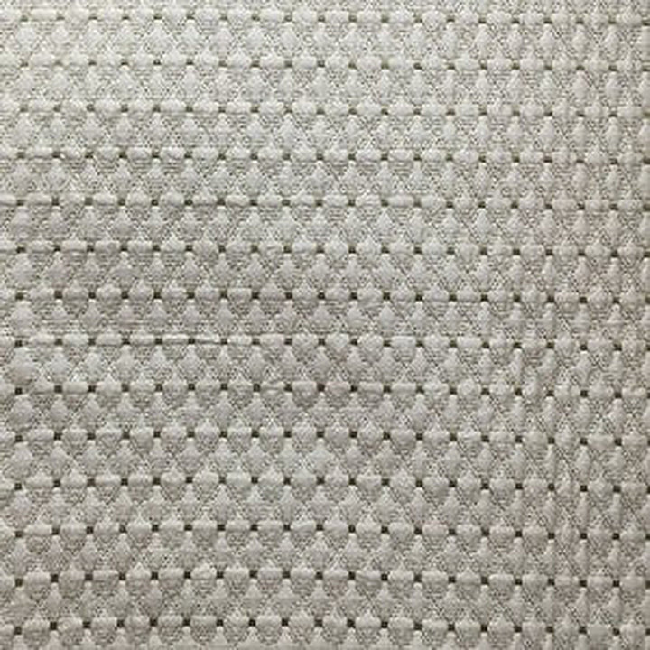 Kordelle Embossed Triangle Geometric Silk Fabric in Leaf