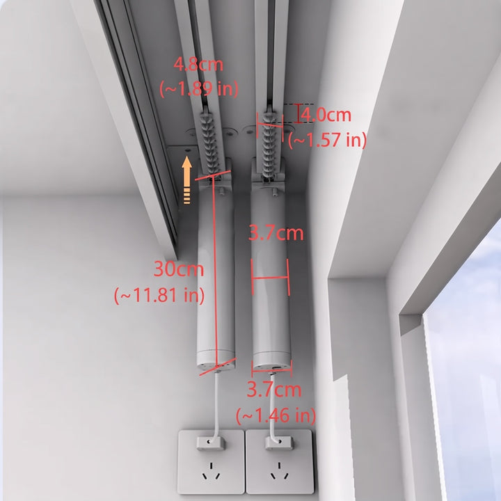 Motorized Curtain Double Track