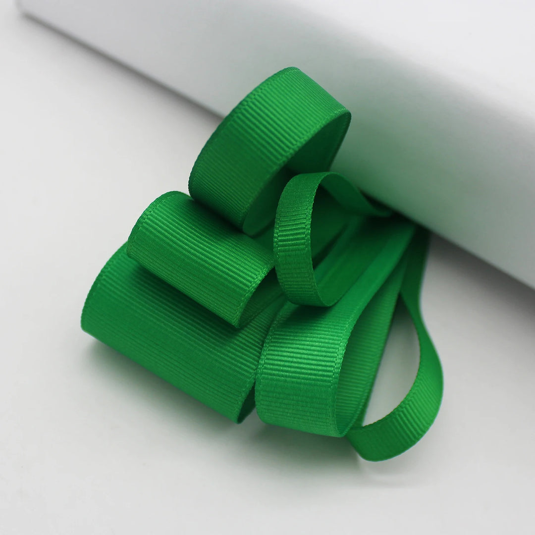 5 Yards / Green Tone Grosgrain Satin Decoration Ribbon Tape