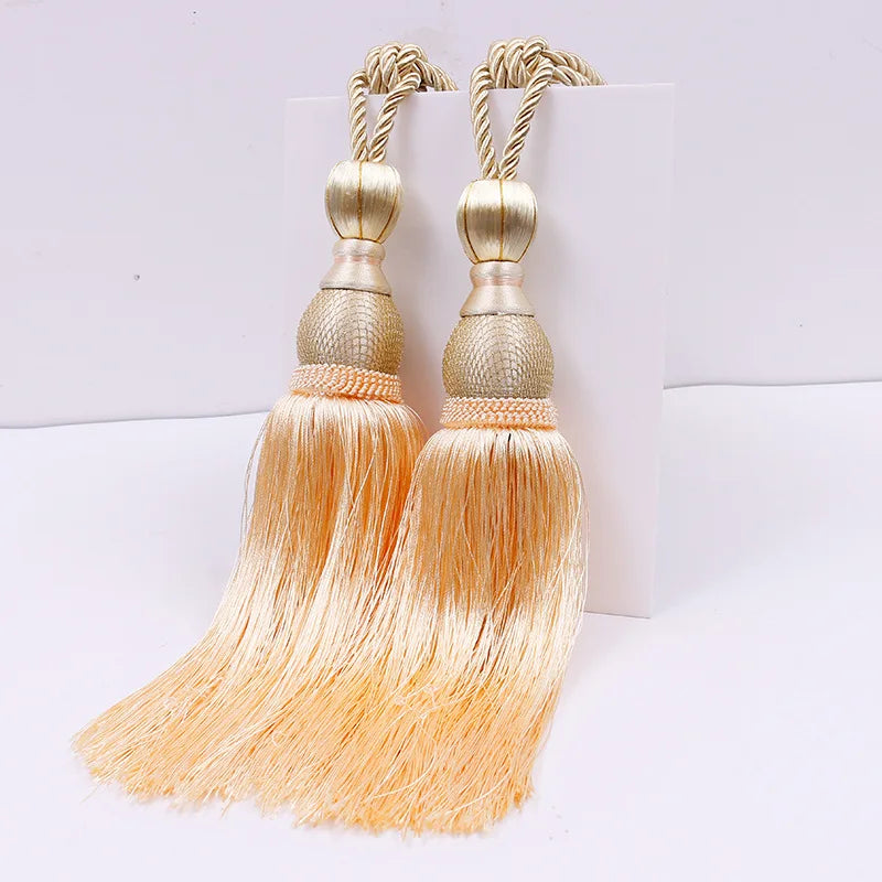 2 PC Celure Curtain Tassel Tiebacks
