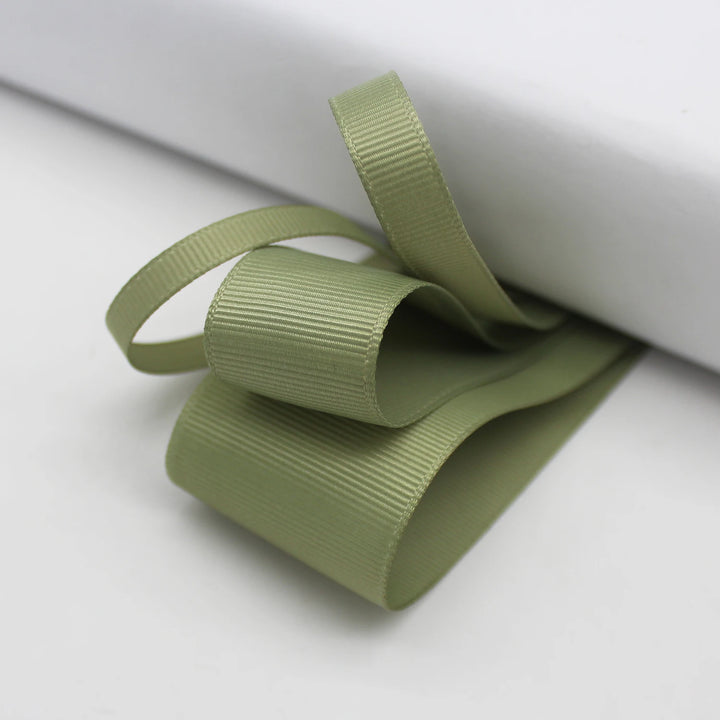 5 Yards / Green Tone Grosgrain Satin Decoration Ribbon Tape