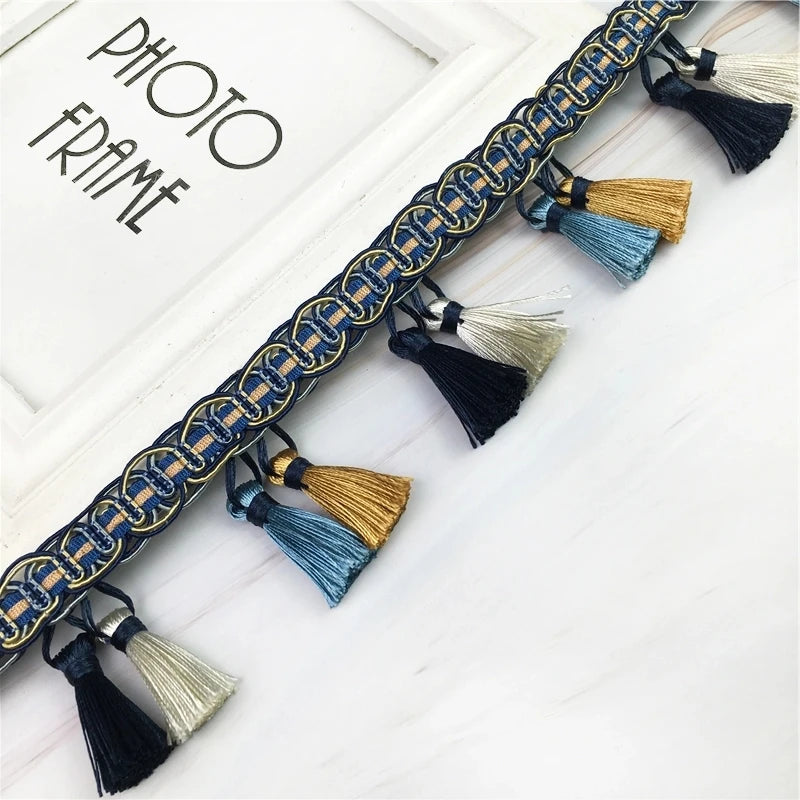 10 Yards / 8 Colors / Gage Beaded Ball Tassel Fringe Trim