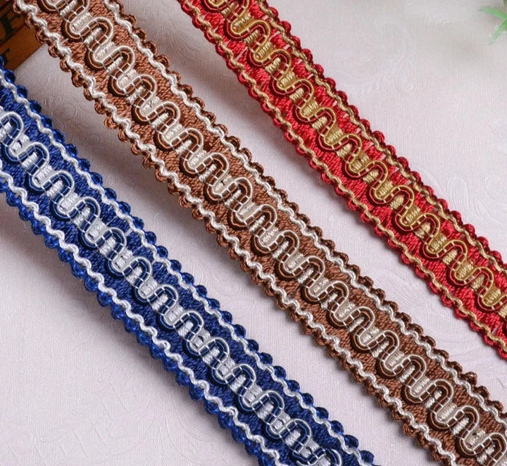 12 Yards / 11 Colors / LYAM Tape Gimp Ribbon Trim