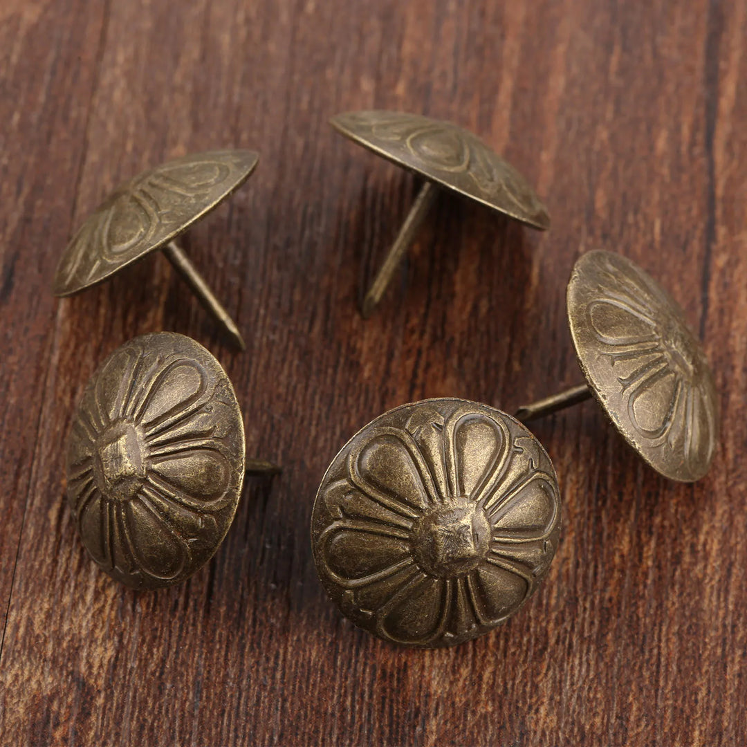 20PC Antique Flower Nail Decorative Upholstery Tacks 19*15mm