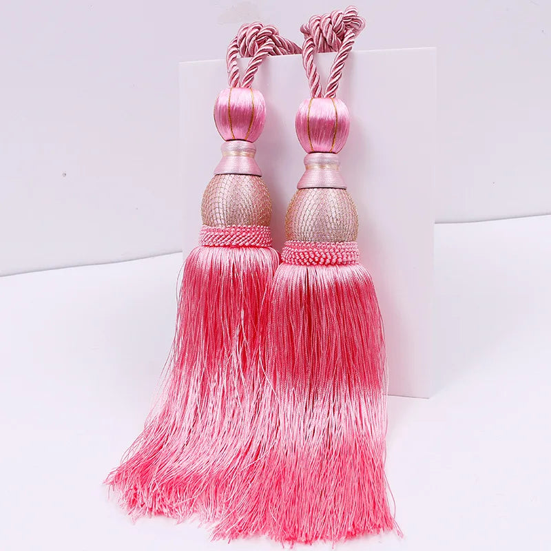 2 PC Celure Curtain Tassel Tiebacks