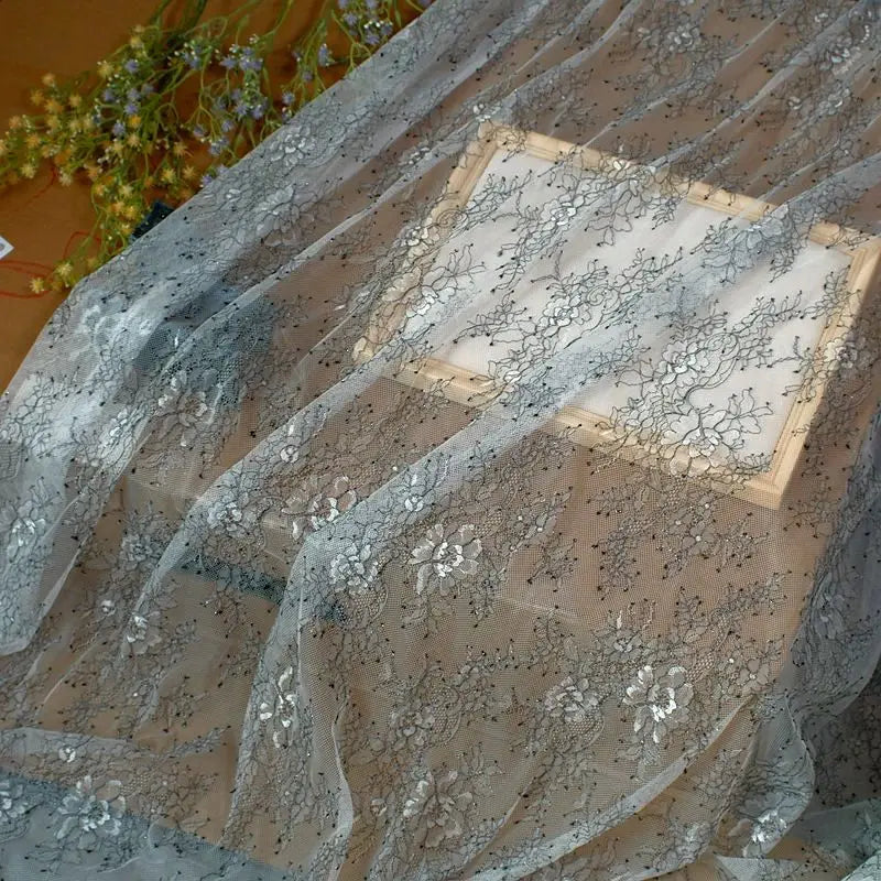 3 Yards / 2 Colors / Nivelle Embroidery Eyelash Lace