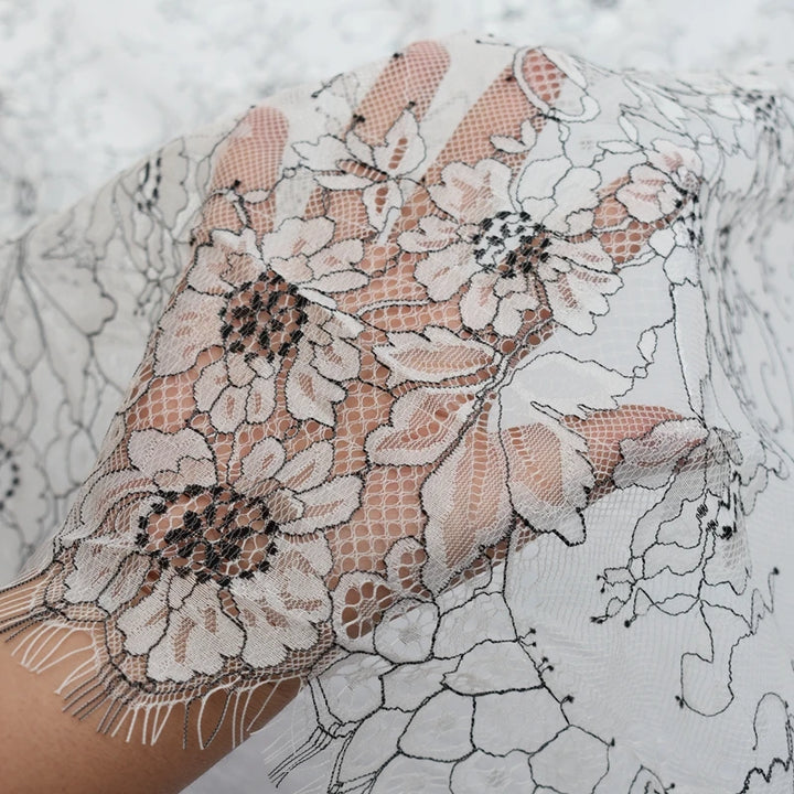 3 Yards / 7 Colors / Florisse Embroidery Eyelash Lace