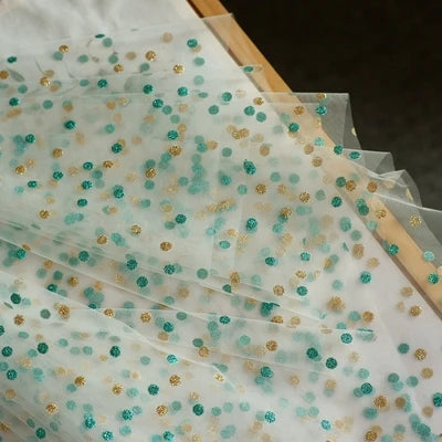 Vire Embroidered Tulle Lace Fabric