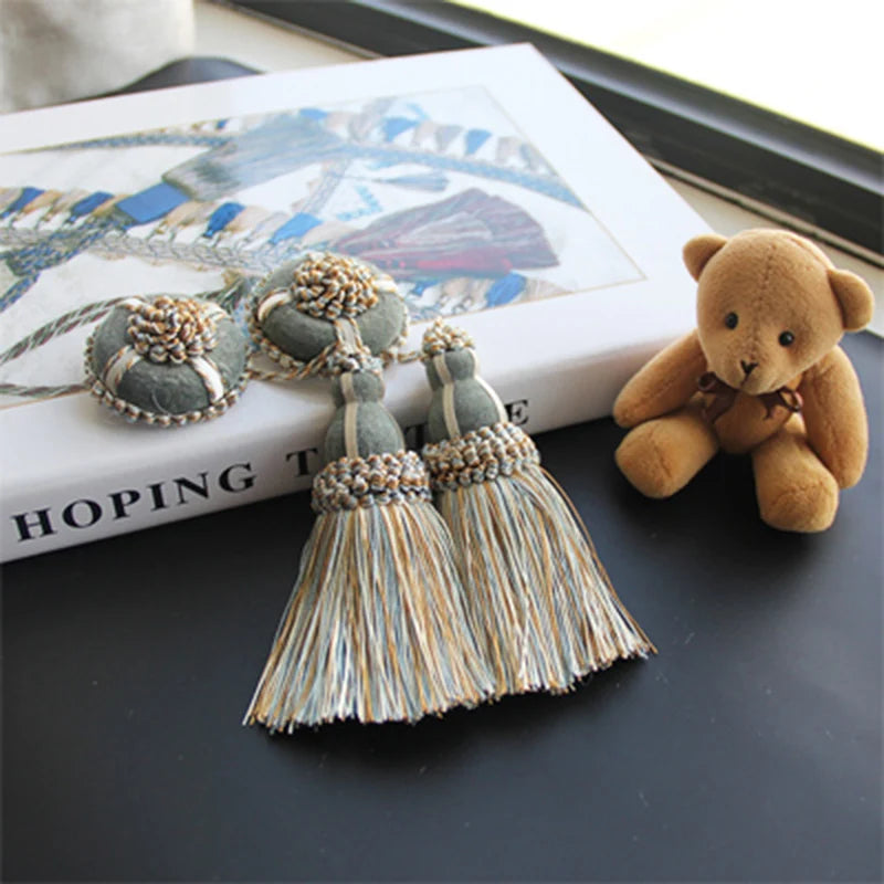 2 PC / Floral Ornamental Decorative Key Tassel