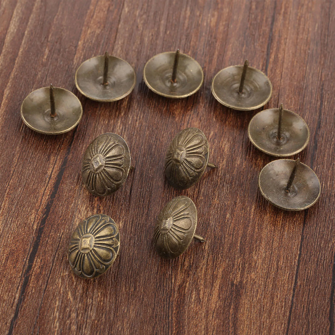 20PC Antique Flower Nail Decorative Upholstery Tacks 19*15mm