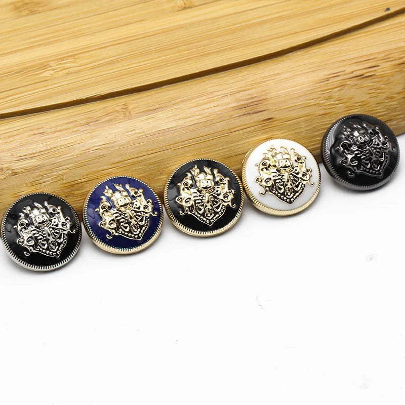 6 PC / Brady Leather Buttons