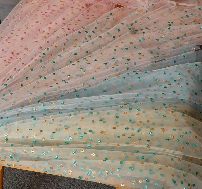 Vire Embroidered Tulle Lace Fabric