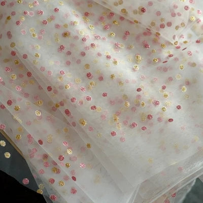 Vire Embroidered Tulle Lace Fabric