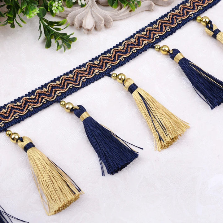 12 Yard / 9 Colors / Nasoe Beaded Tassel Fringe Trim