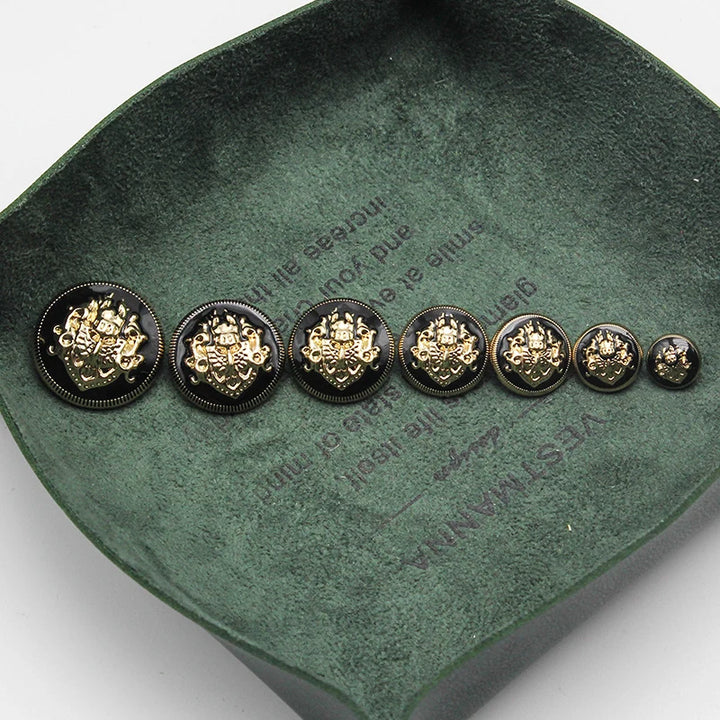 6 PC / Brady Leather Buttons