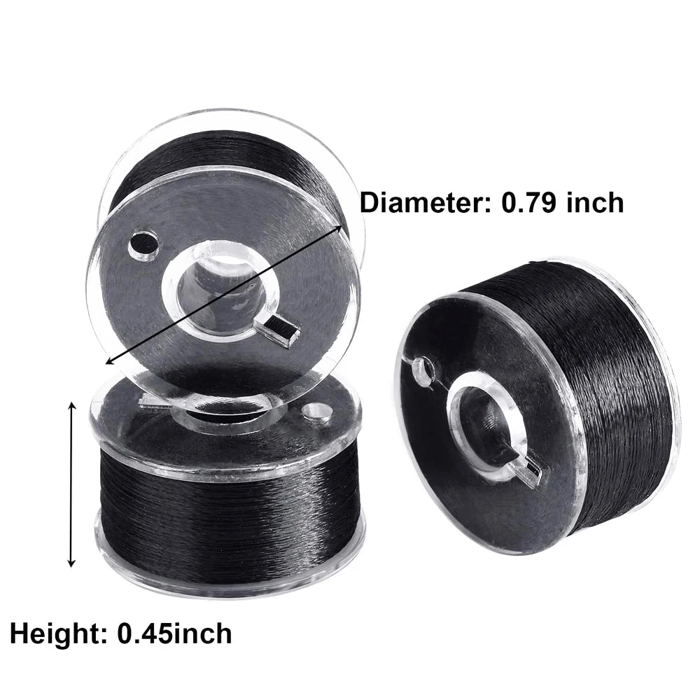 5PC / Black White PVC Sewing Thread Bobbins Set – Classic Modern Fabrics