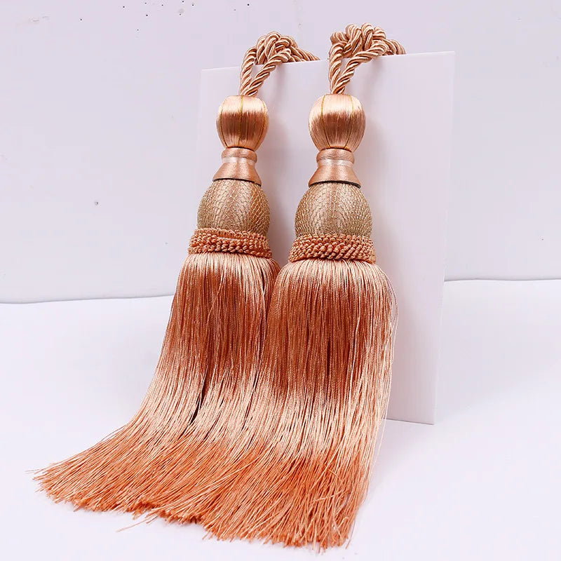2 PC Celure Curtain Tassel Tiebacks