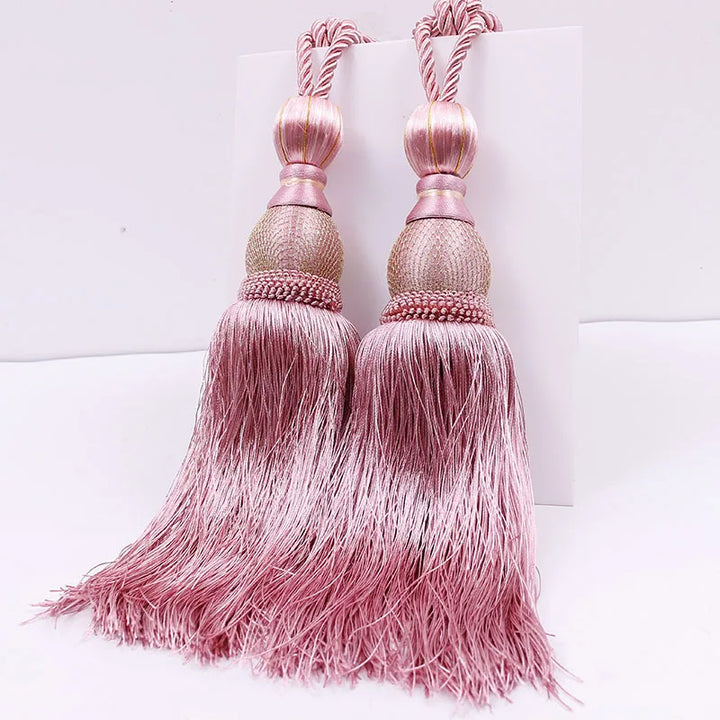 2 PC Celure Curtain Tassel Tiebacks