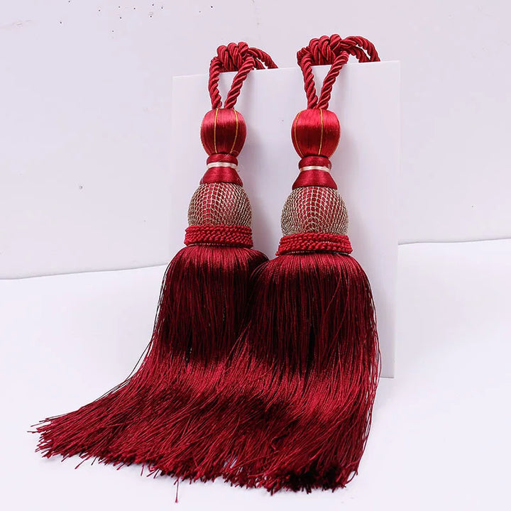 2 PC Celure Curtain Tassel Tiebacks