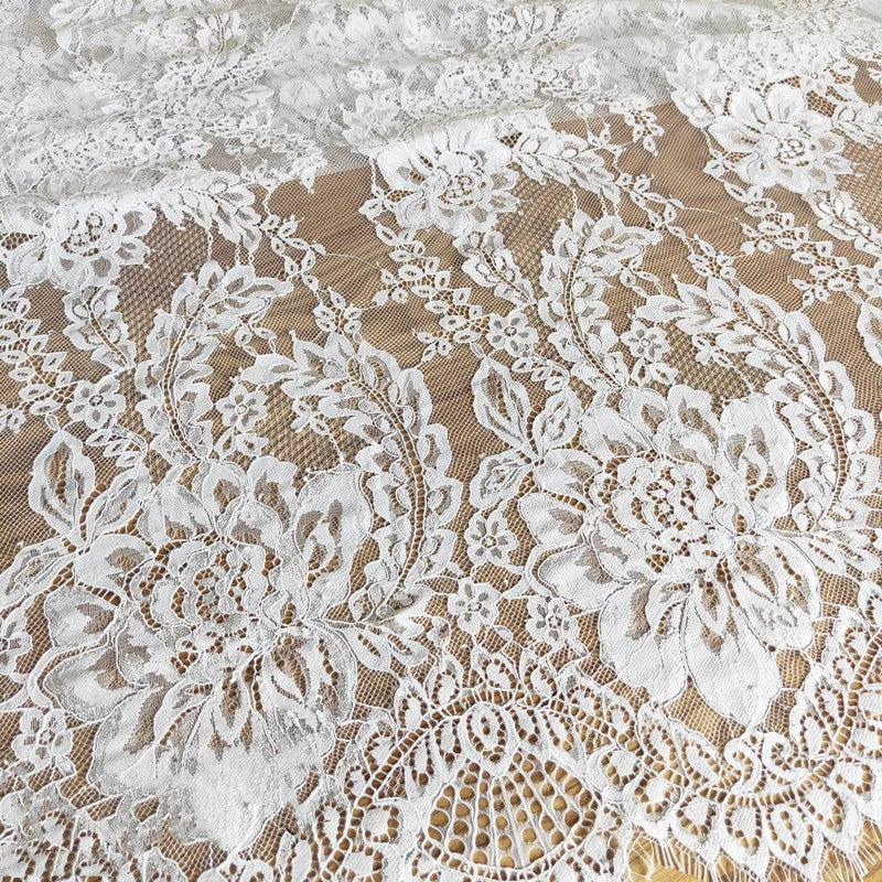 3 Yards / Brivona Embroidery Eyelash Lace