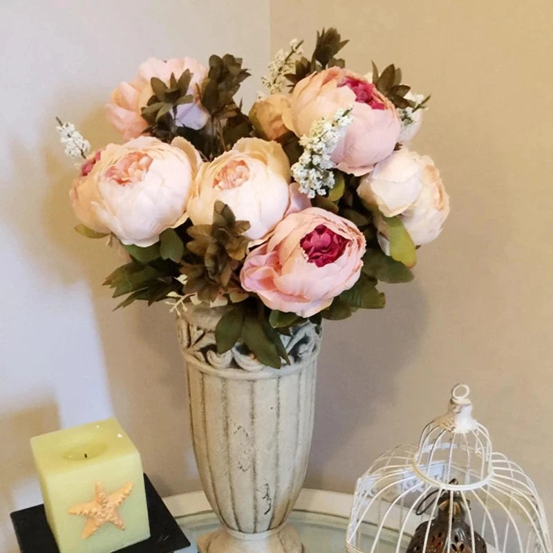 Artificial Peony Silk Flower Bundle