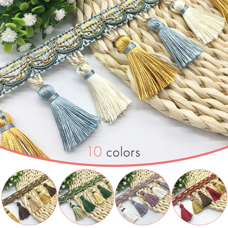 11 Yards / 10 Colors / FRANCK Beaded Ball Tassel Fringe Trim