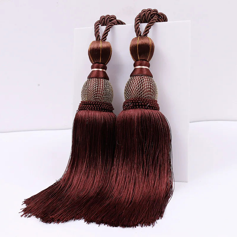 2 PC Celure Curtain Tassel Tiebacks
