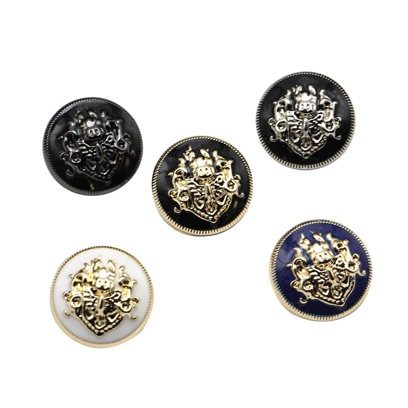 6 PC / Brady Leather Buttons