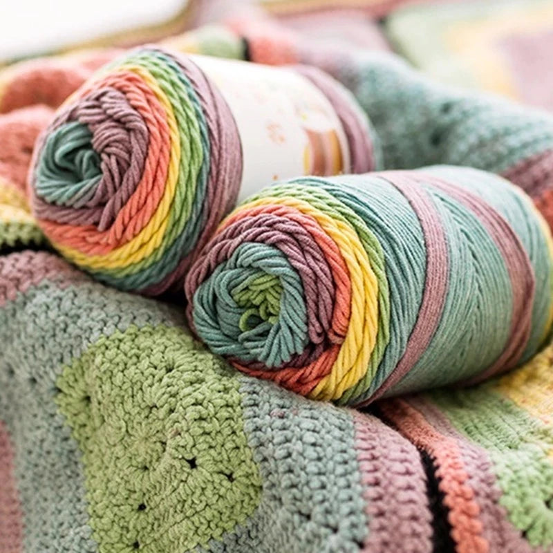 Ball Rainbow Cotton Yarn