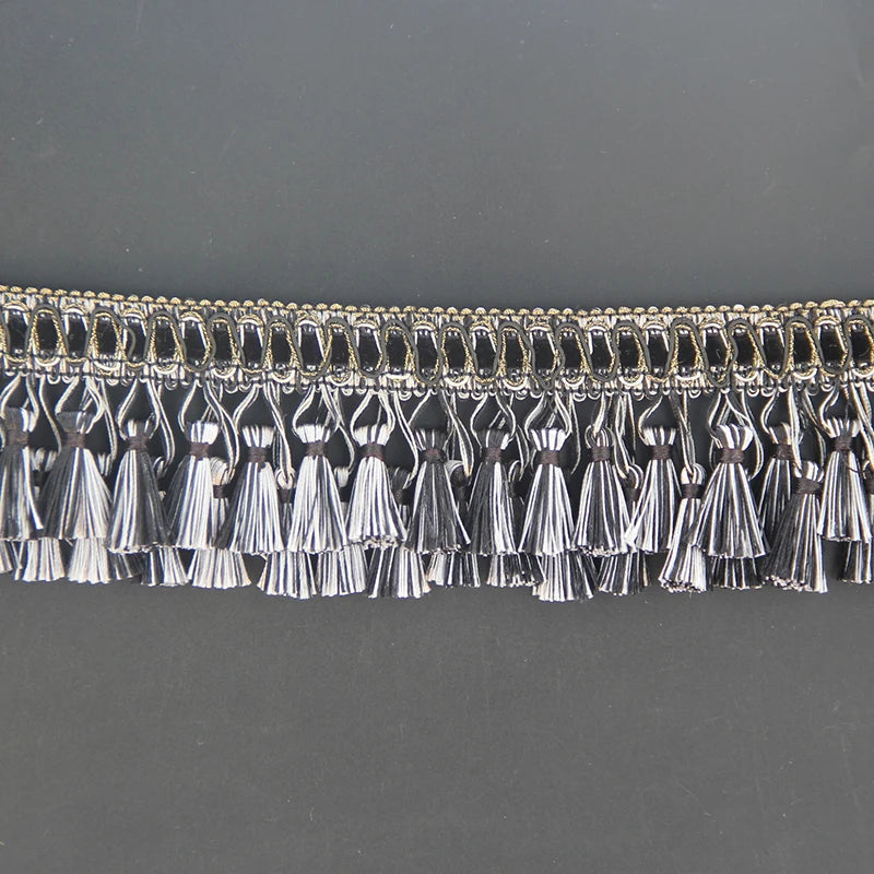 6 Yards / 10 Colors / ERIC Beaded Ball Tassel Fringe Trim