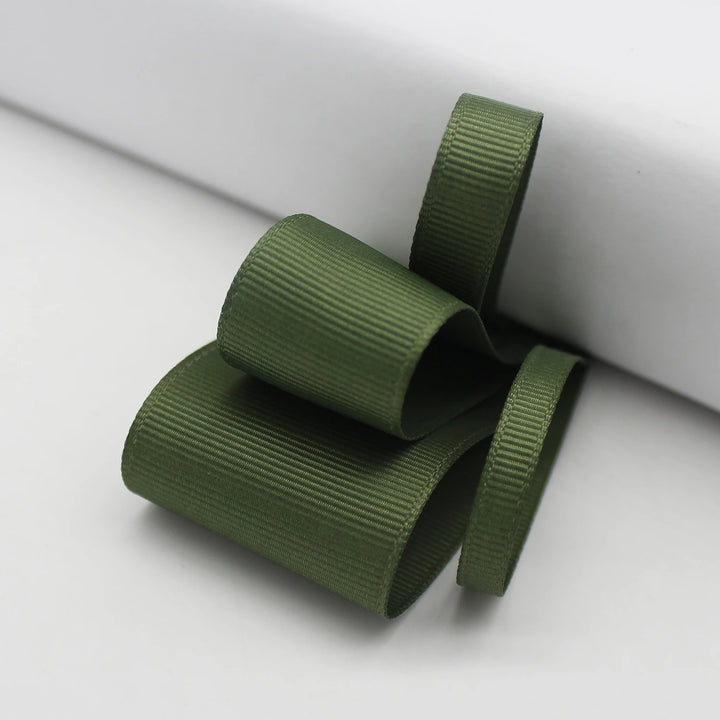 5 Yards / Green Tone Grosgrain Satin Decoration Ribbon Tape