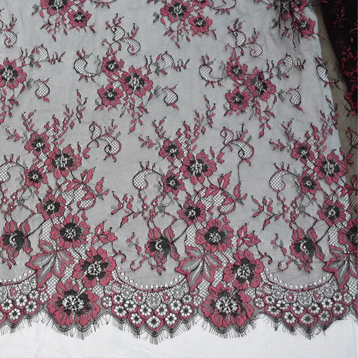 3 Yards / 7 Colors / Florisse Embroidery Eyelash Lace