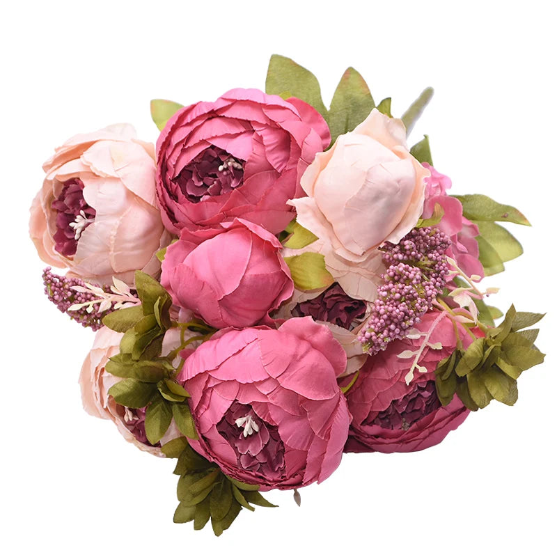 Artificial Peony Silk Flower Bundle