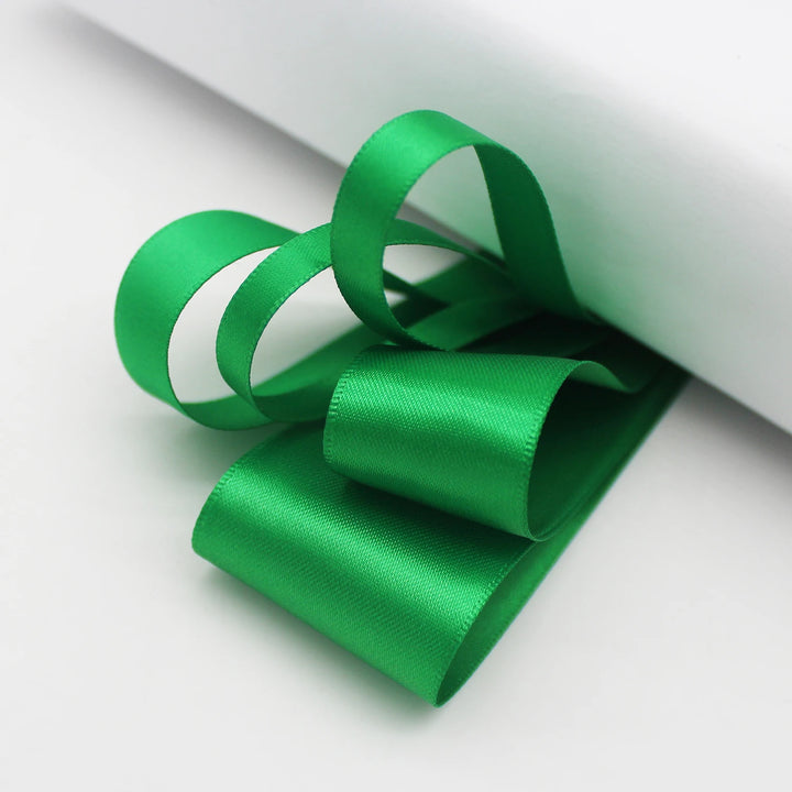 5 Yards / Green Tone Grosgrain Satin Decoration Ribbon Tape