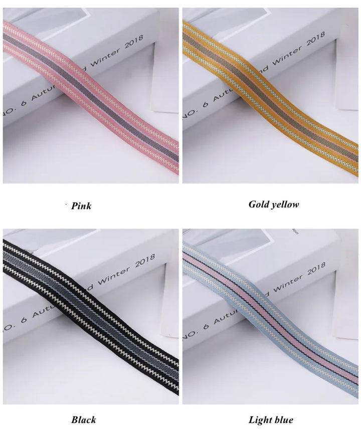 12 Yards / 6 Colors / RAYAN Tape Gimp Ribbon Trim