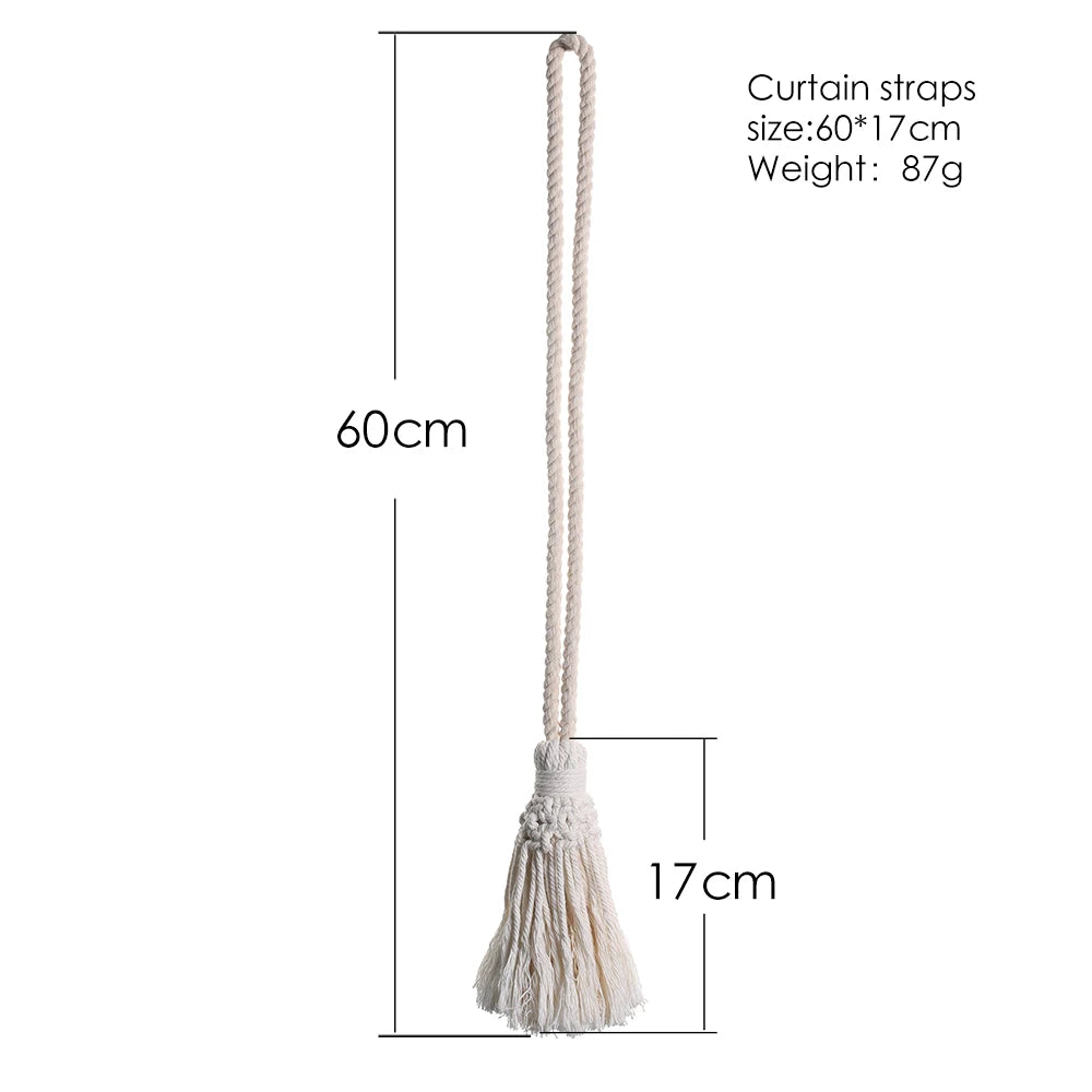 2 PC Coriel Macrame Curtain Tiebacks