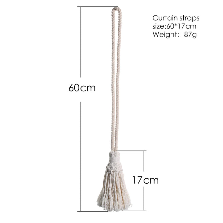 2 PC Coriel Macrame Curtain Tiebacks
