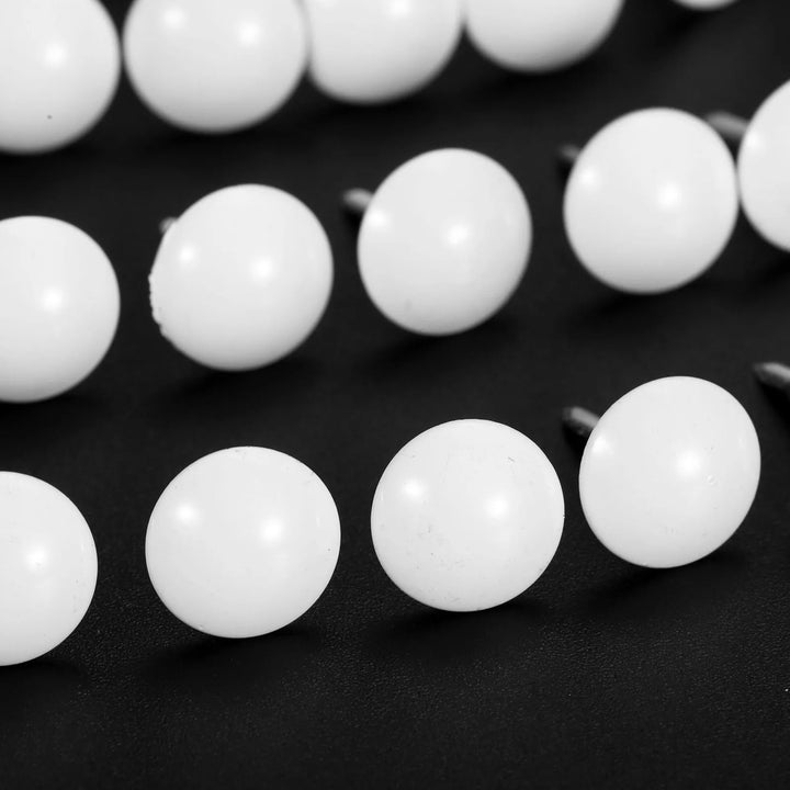 50pc White Round Metal Upholstery Nails