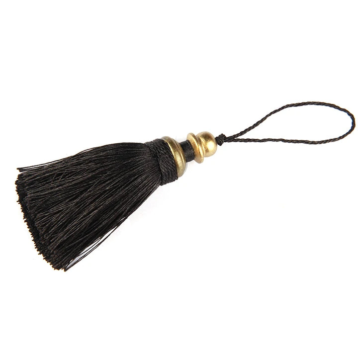 1 PC / Gold Trim Key Tassel