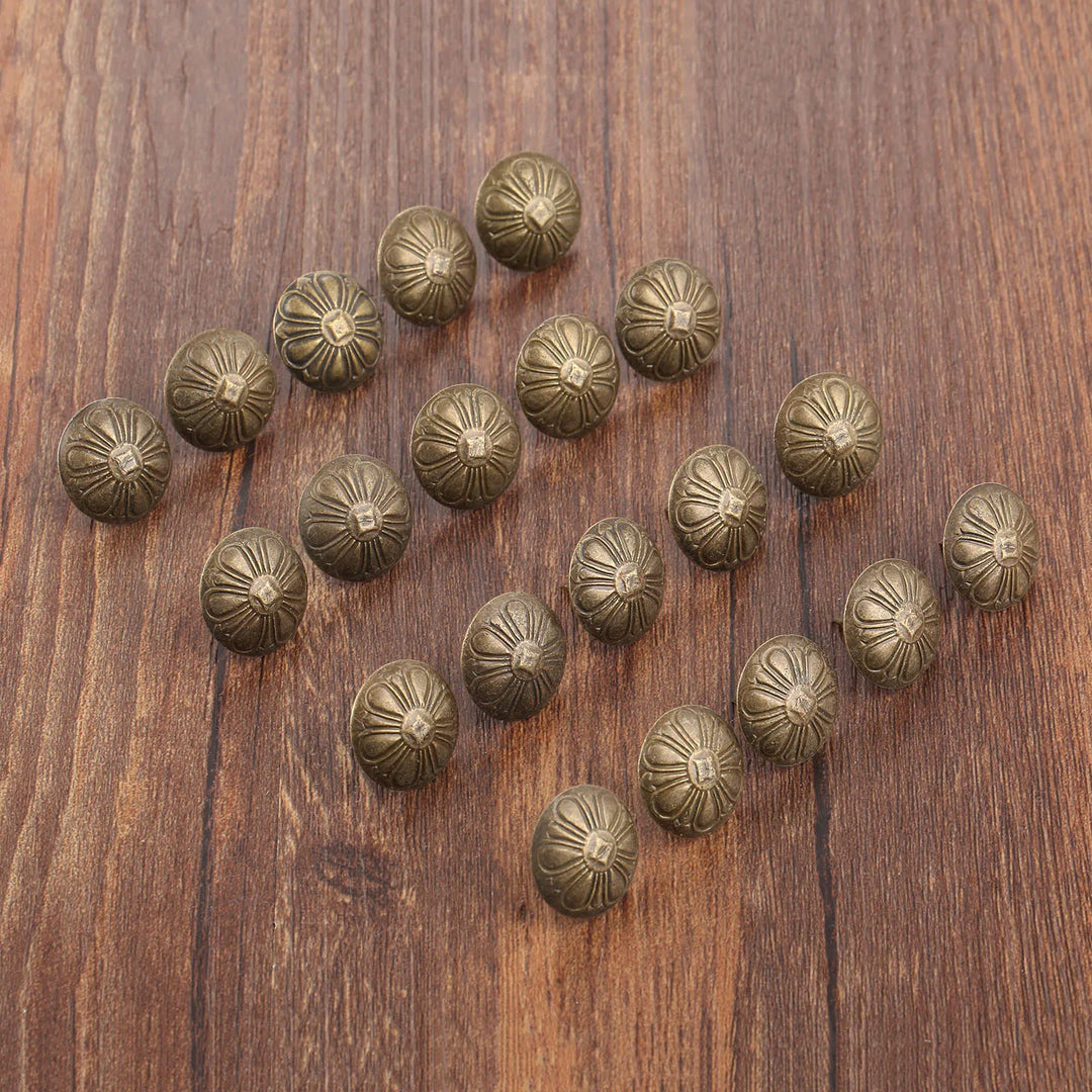 20PC Antique Flower Nail Decorative Upholstery Tacks 19*15mm