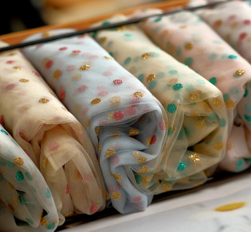 Vire Embroidered Tulle Lace Fabric