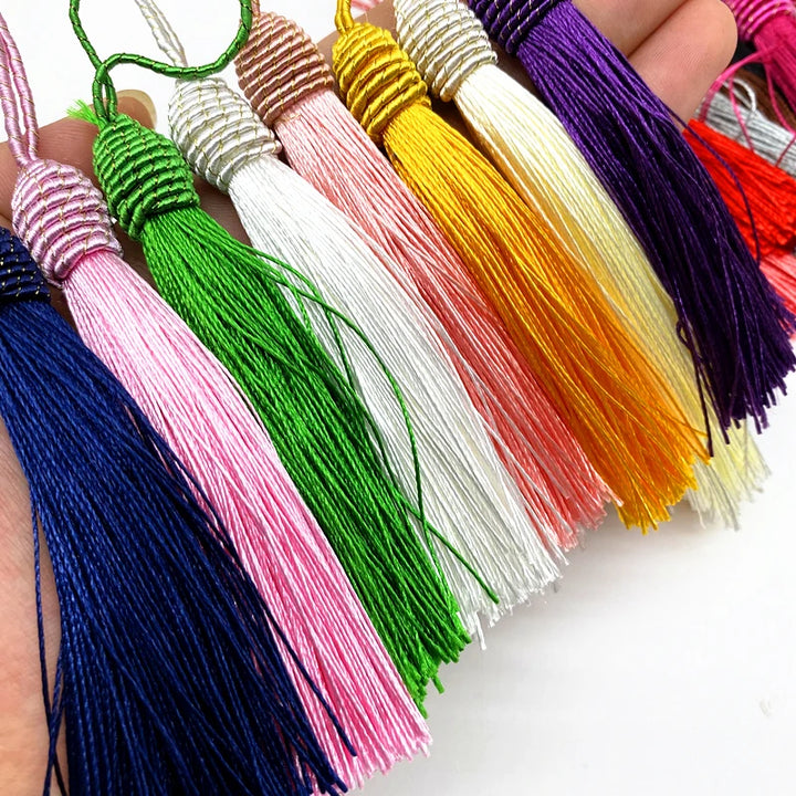 6pcs /  15cm Thin Accent Key Tassel