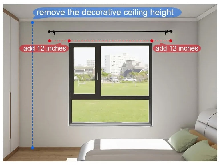 Motorized Double Curtain Tracks Rods