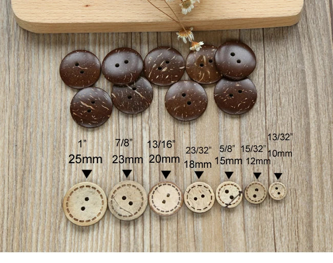 50 PC / Jillian Wood Buttons