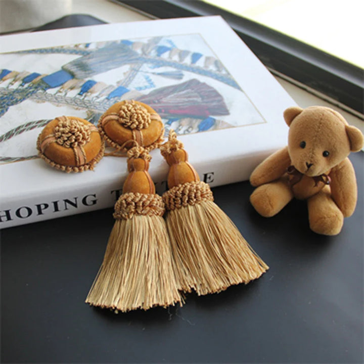 2 PC / Floral Ornamental Decorative Key Tassel