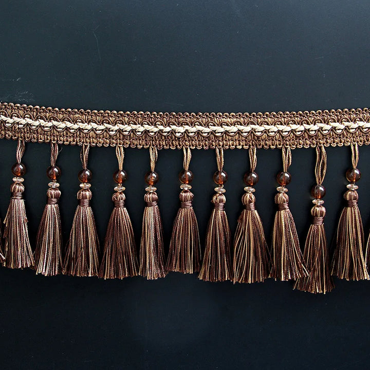 6 Yards / 4 Colors / Fleming Beaded Ball Tassel Fringe Trim