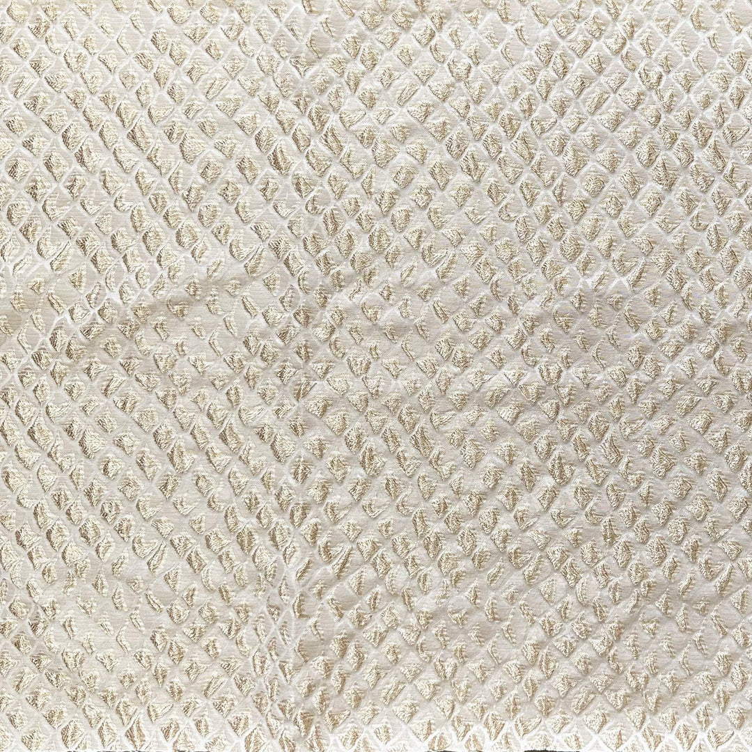 Cambric Shiny Diamond Embossed Jacquard Fabric by the Yard | 2 Colors