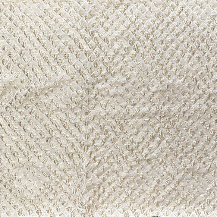 Cambric Shiny Diamond Embossed Jacquard Fabric by the Yard | 2 Colors
