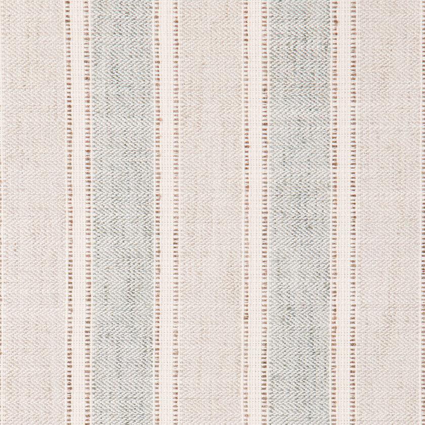 Alderwick herringbone stripe fabric in Ski