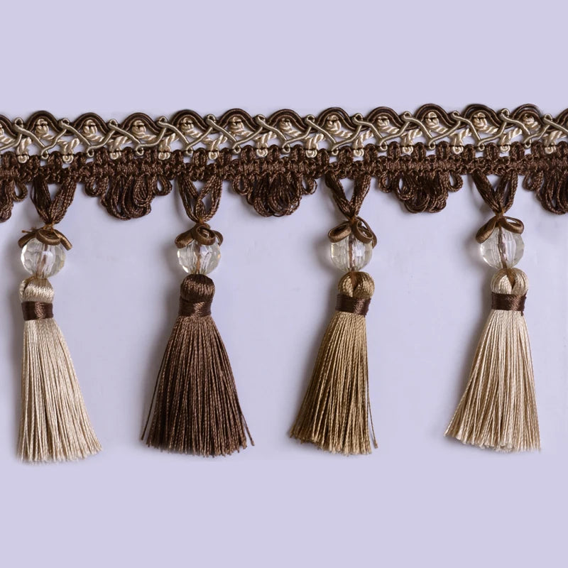 15 Yards / 9 Colors / HUGO Beaded Ball Tassel Fringe Trim